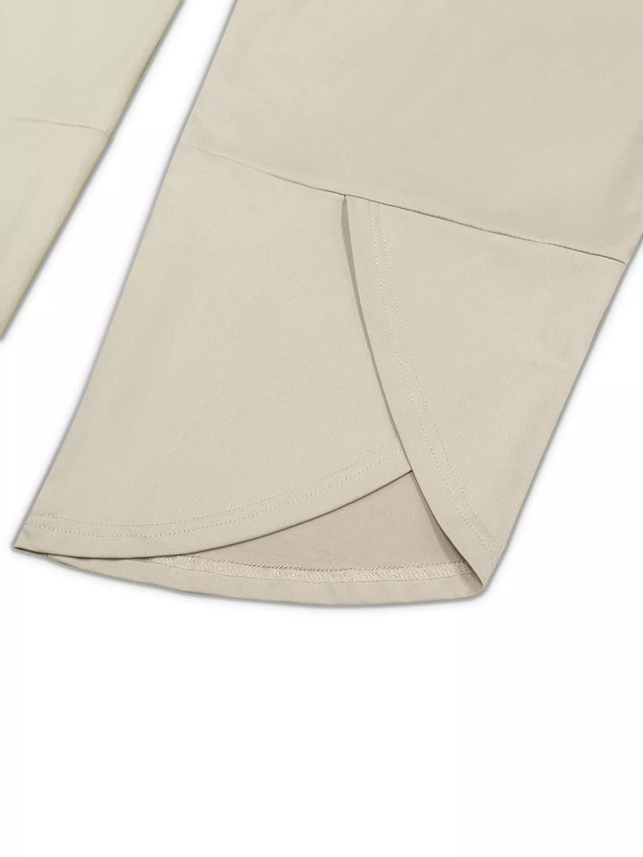 Plus size wide-leg lounge pants with patch pockets