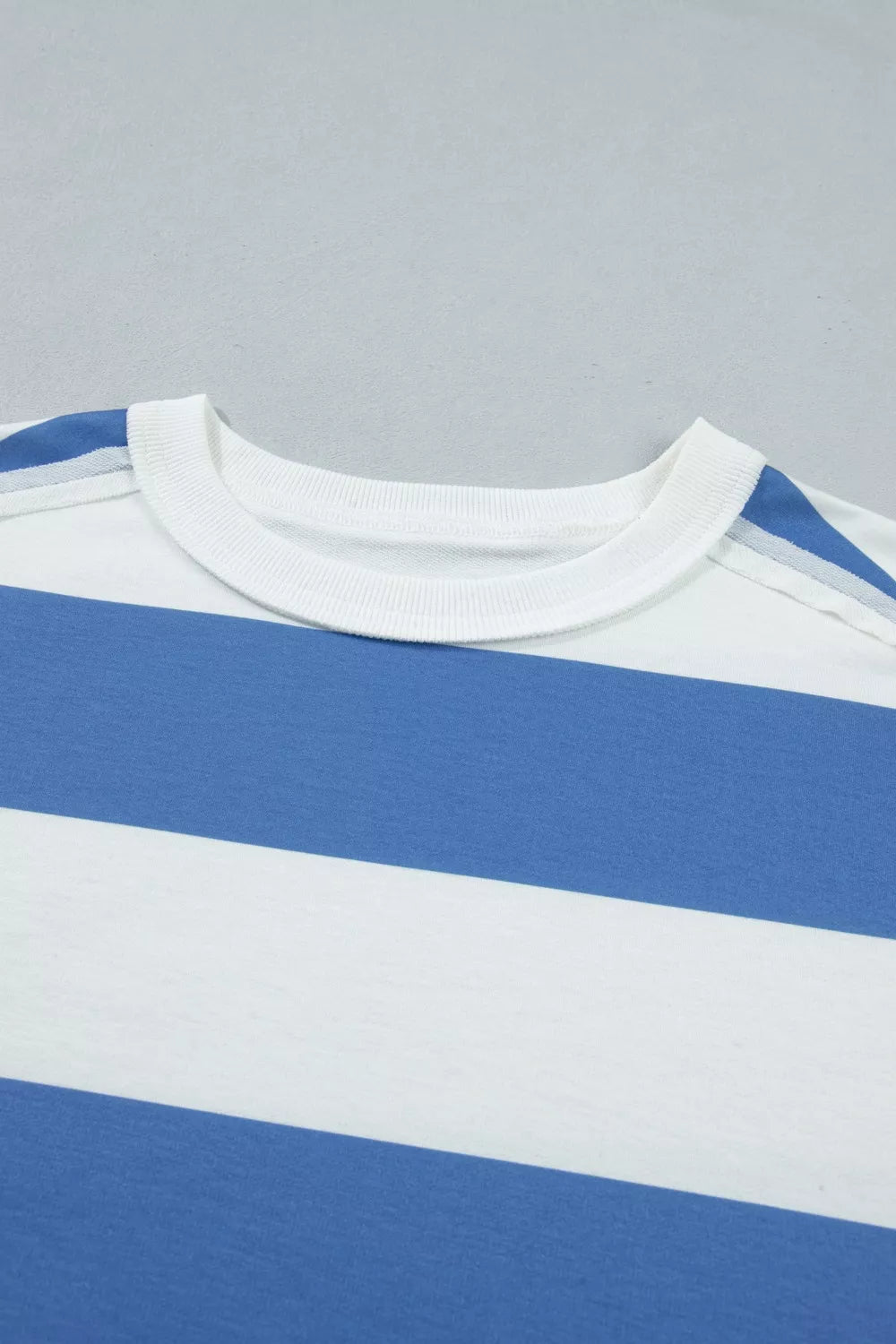 Oversized striped crew neck t-shirt mini dress