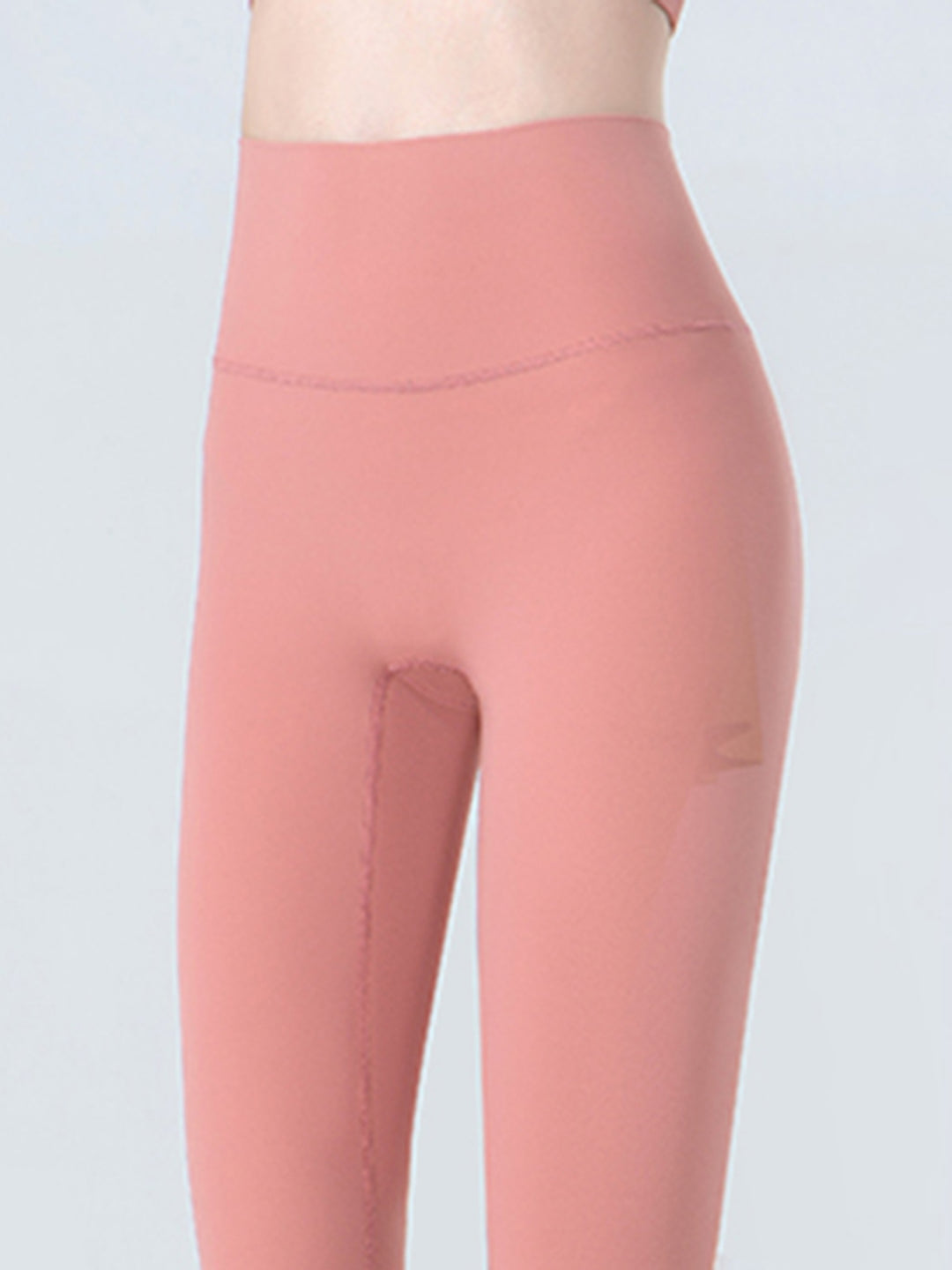 Wide waistband high-rise cropped workout leggings