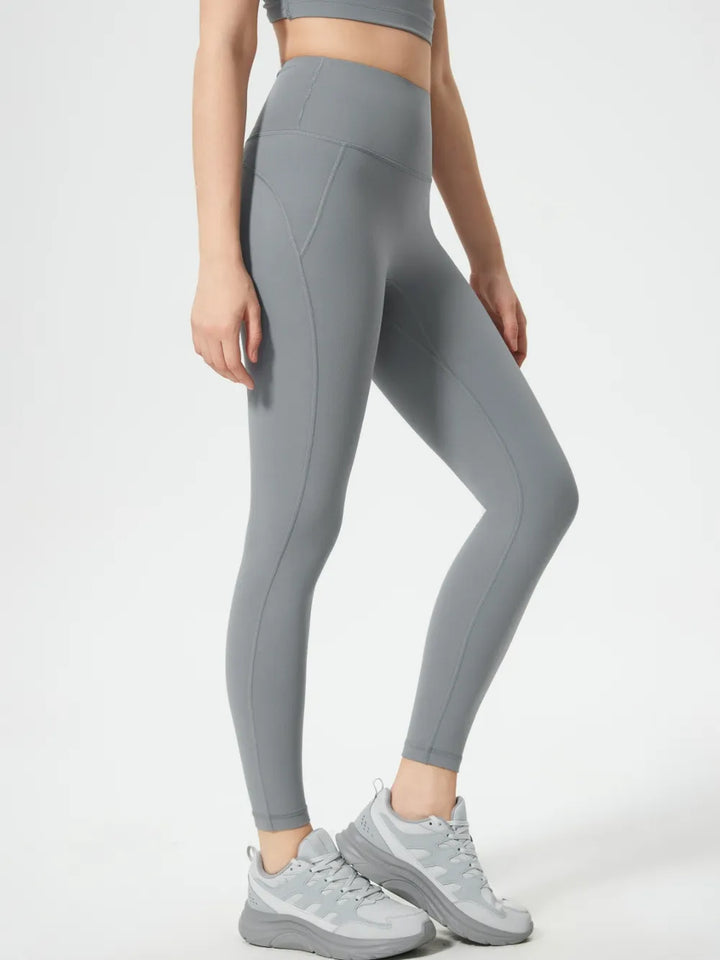 Wide waistband high-rise active leggings