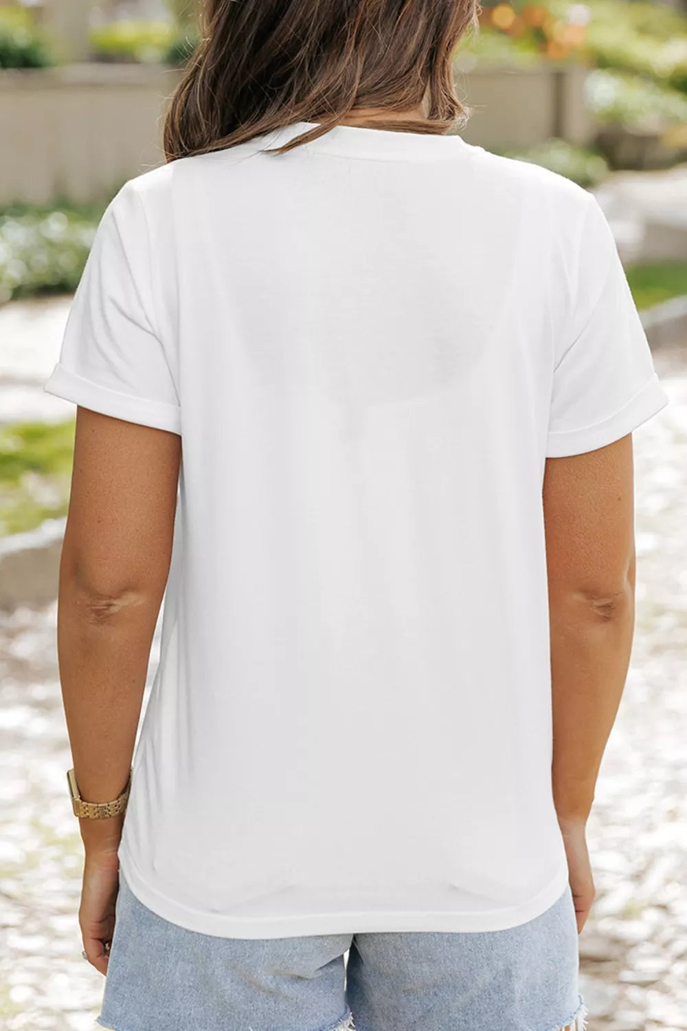 Floral MAMA graphic short sleeve crew neck tee