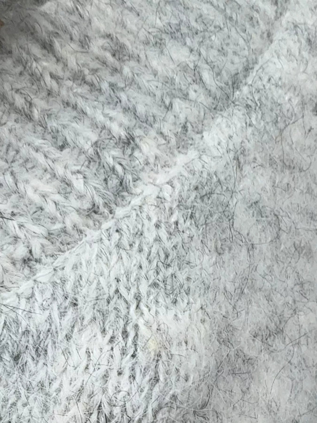 Oversized dropped-shoulder knit sweater with scarf