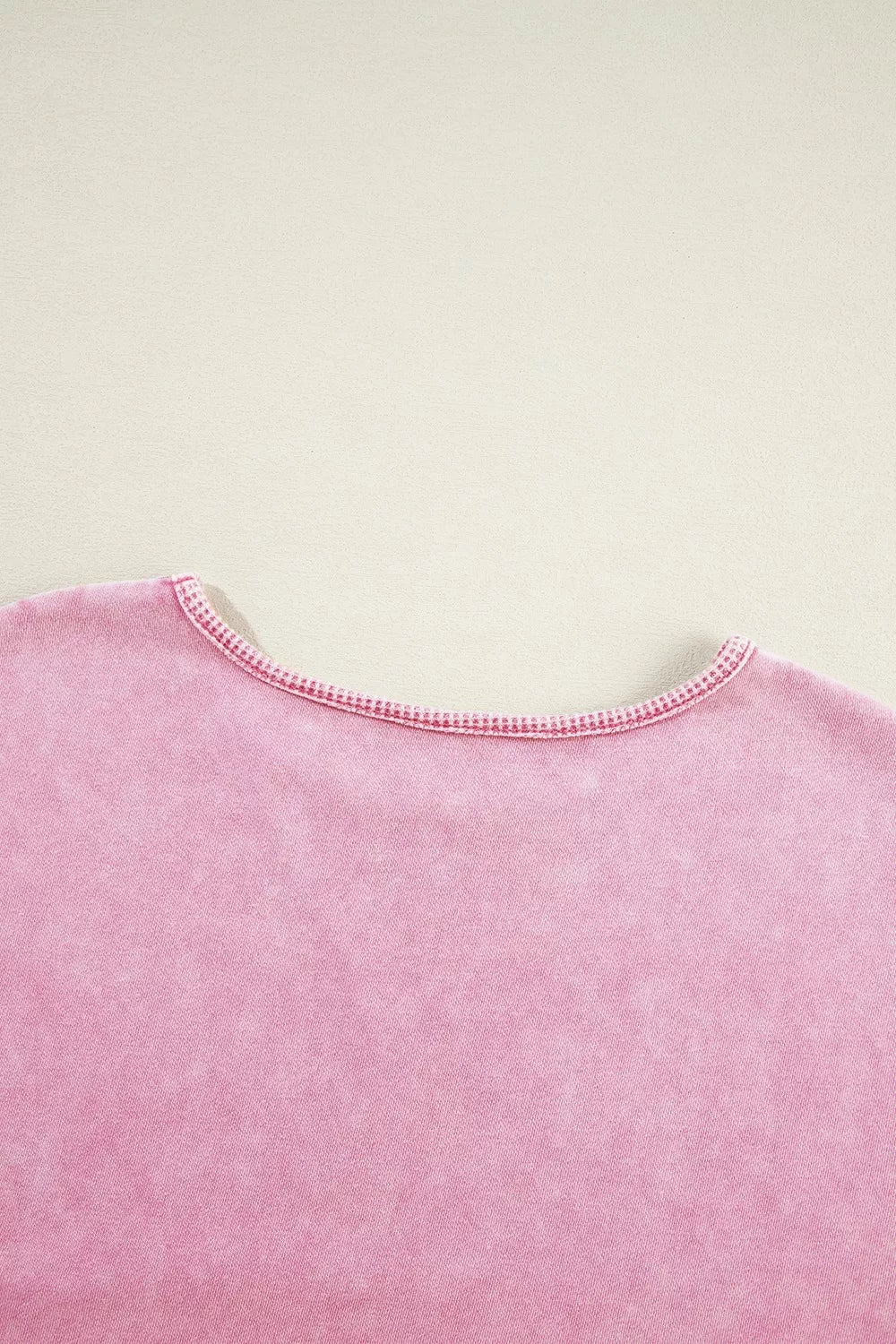 Vintage wash oversized sweatshirt with exposed seams and side slits