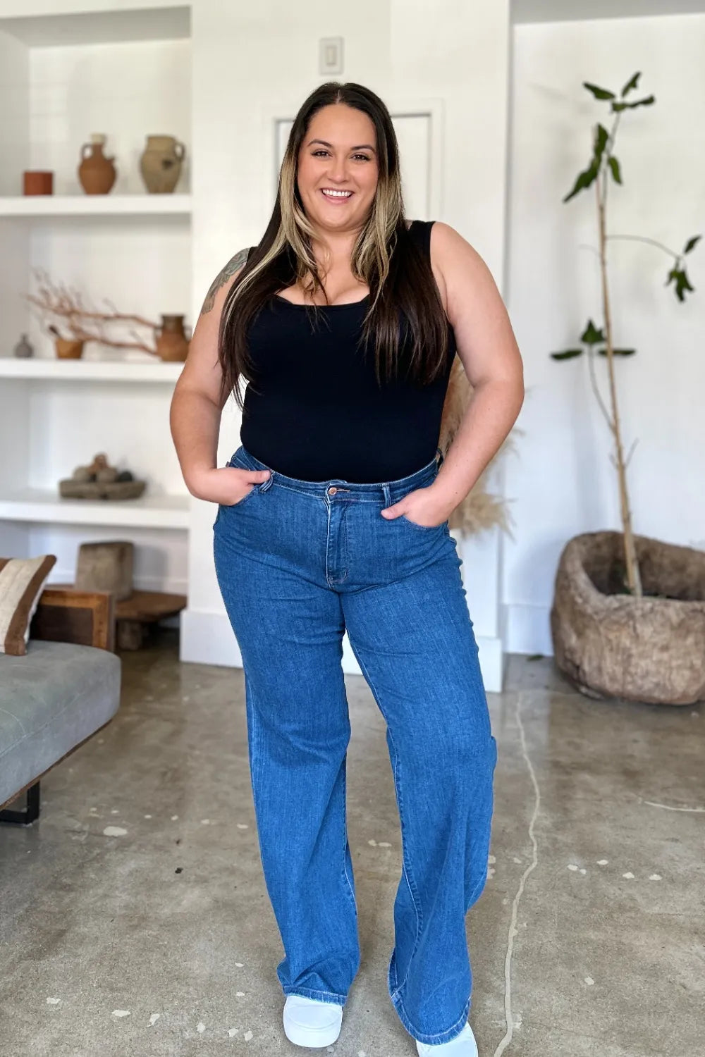 Judy Blue full-size high-rise straight-leg jeans