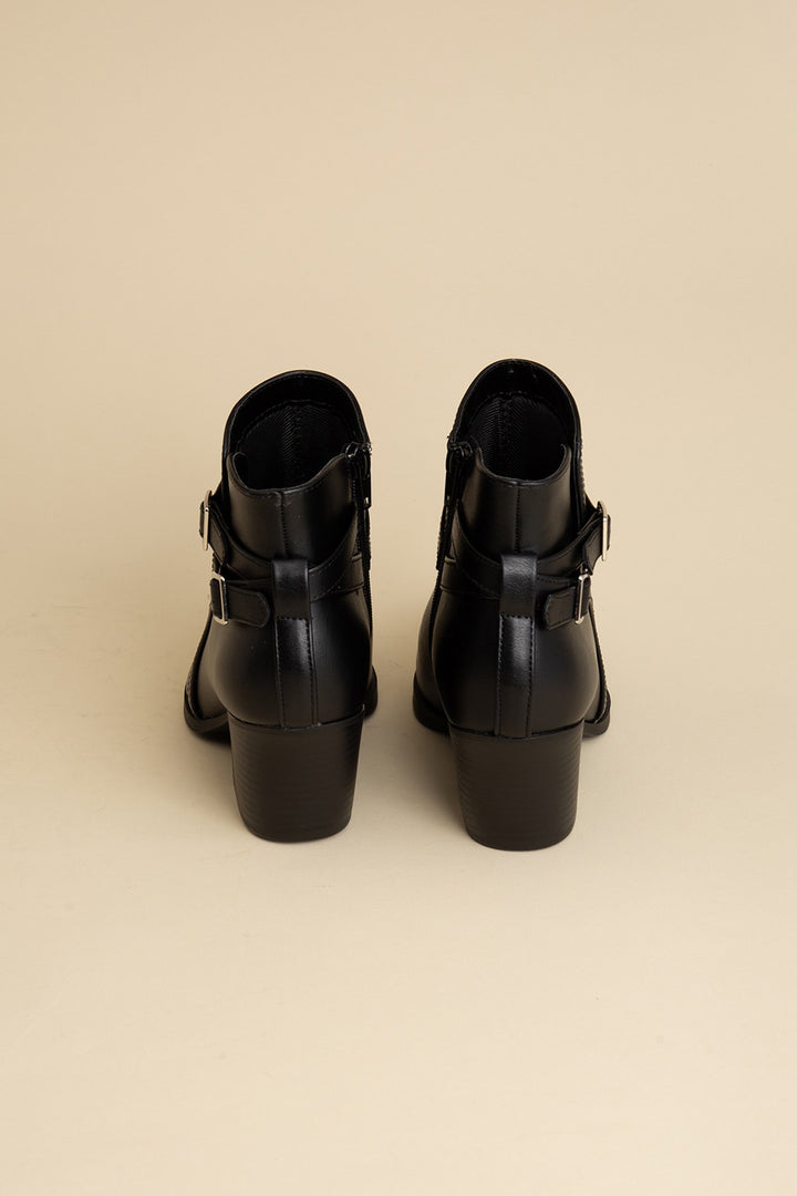 Nadine Ankle Buckle Boots - Azoroh