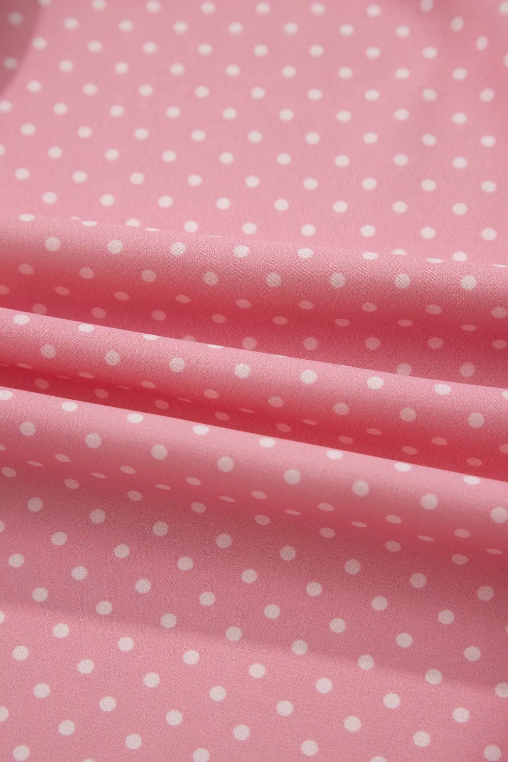 Polka dot short-sleeve button-down collared shirt