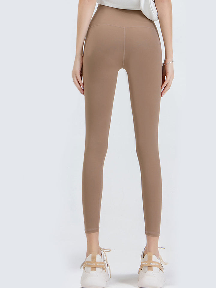 Wide waistband high-rise workout leggings