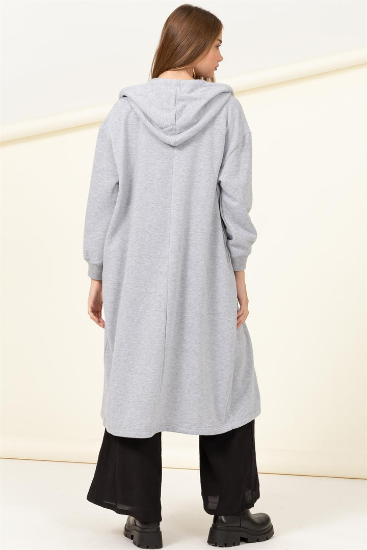 Essential Bliss French Terry Hooded Coat - Azoroh