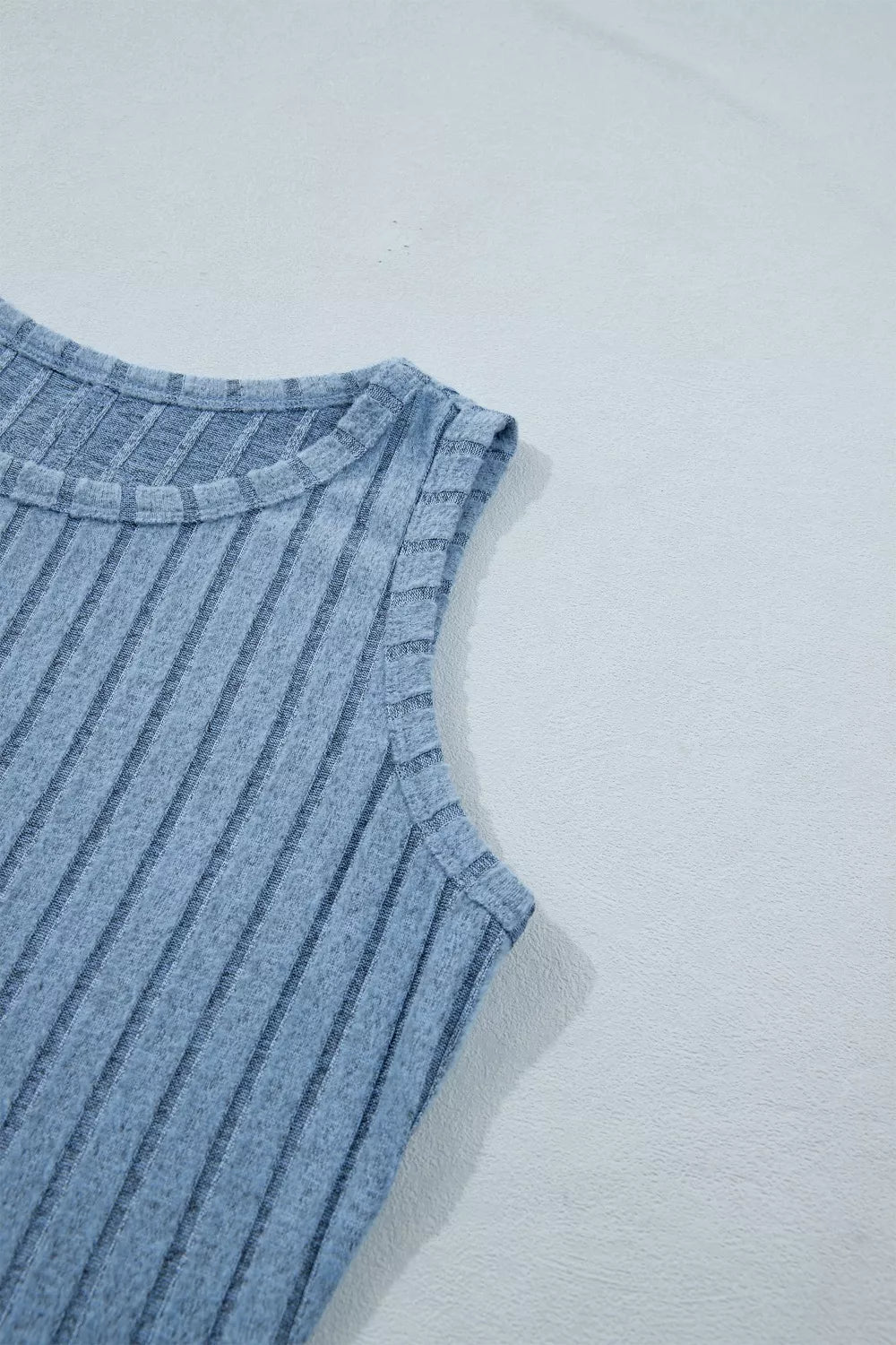Slim ribbed mineral wash tank top