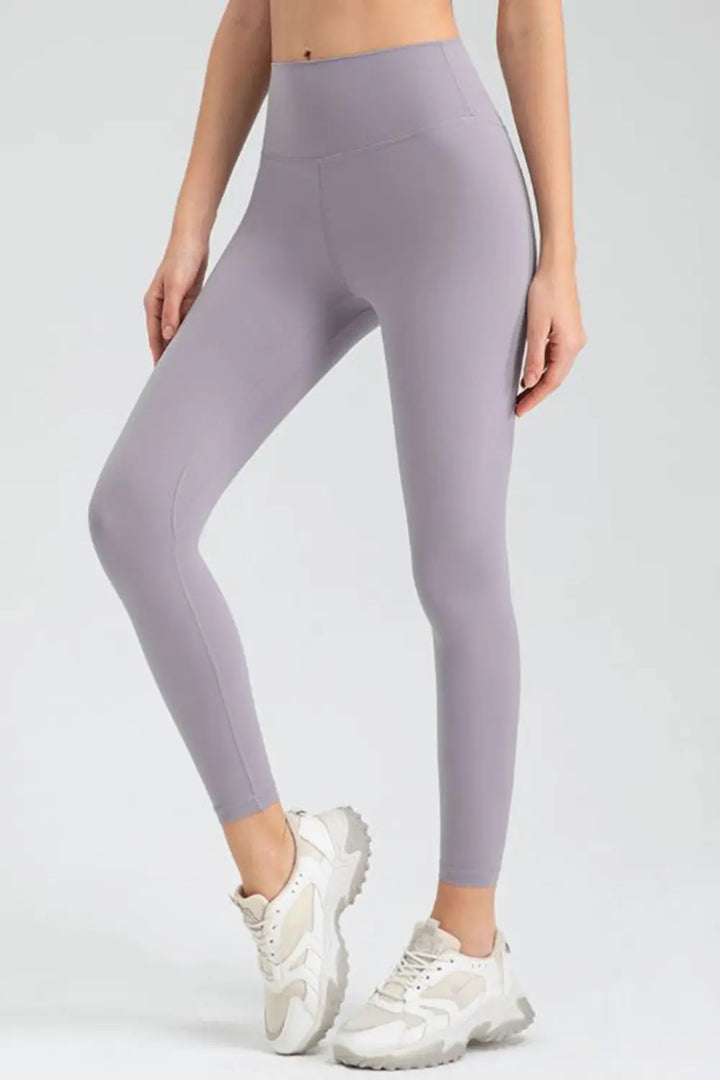 Lavender Wide waistband high-rise workout leggings