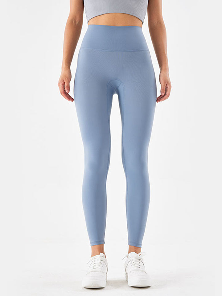 Misty  Blue Wide waistband high-rise workout leggings