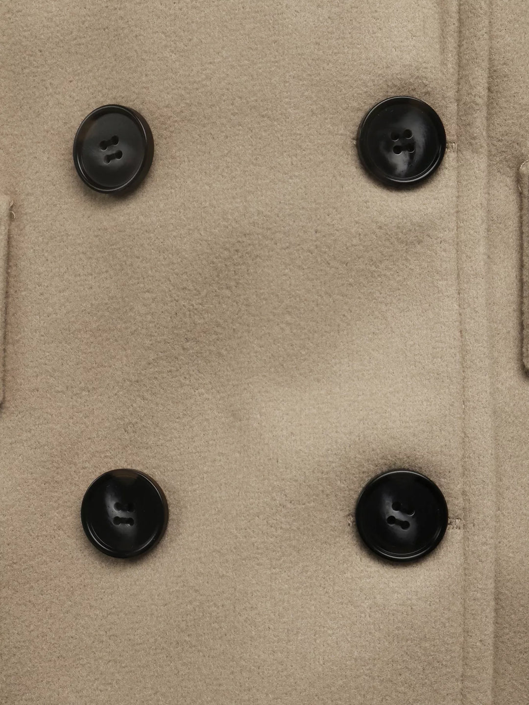 Double-breasted longline coat with notch lapel and tie belt