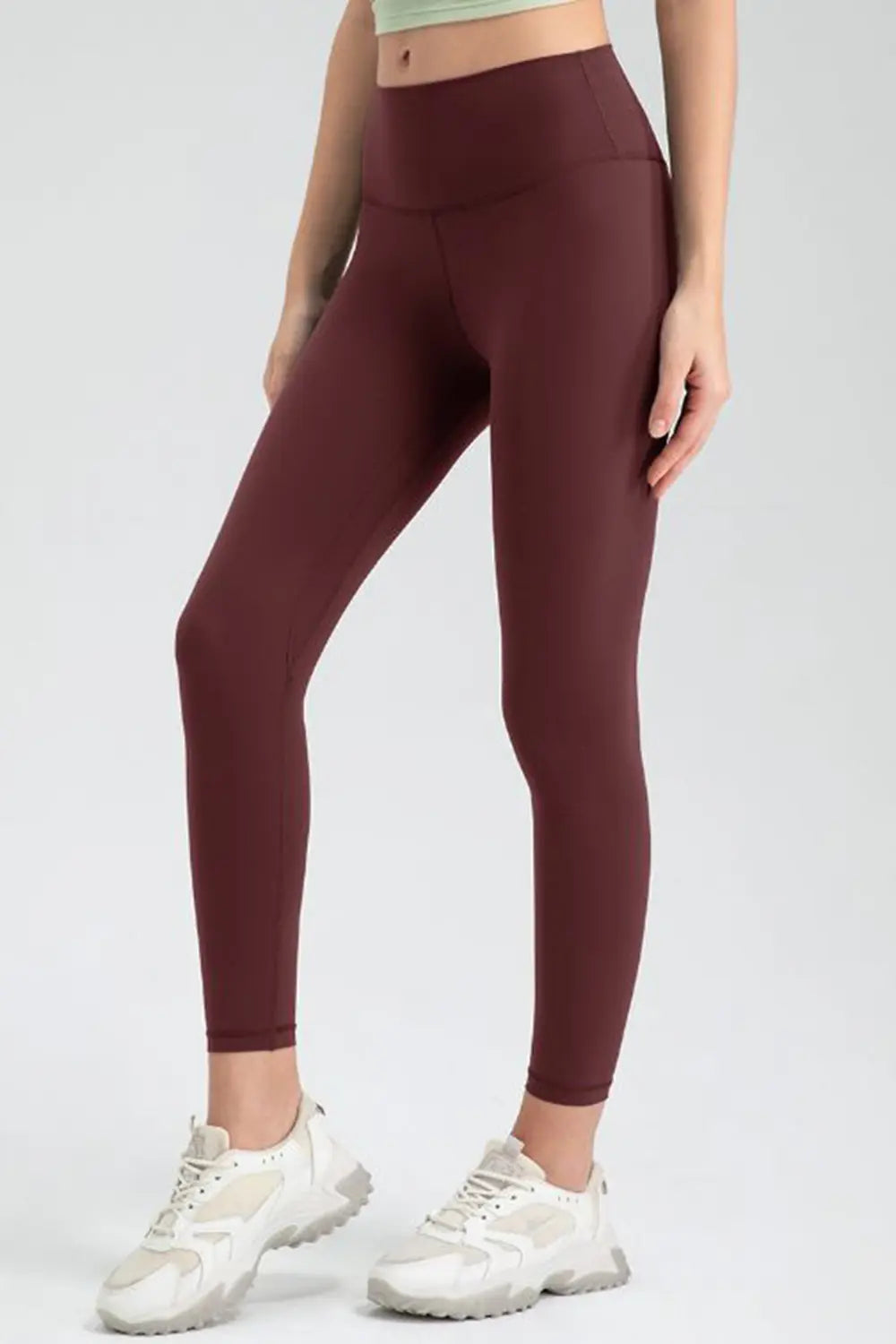 Wide waistband high-rise workout leggings