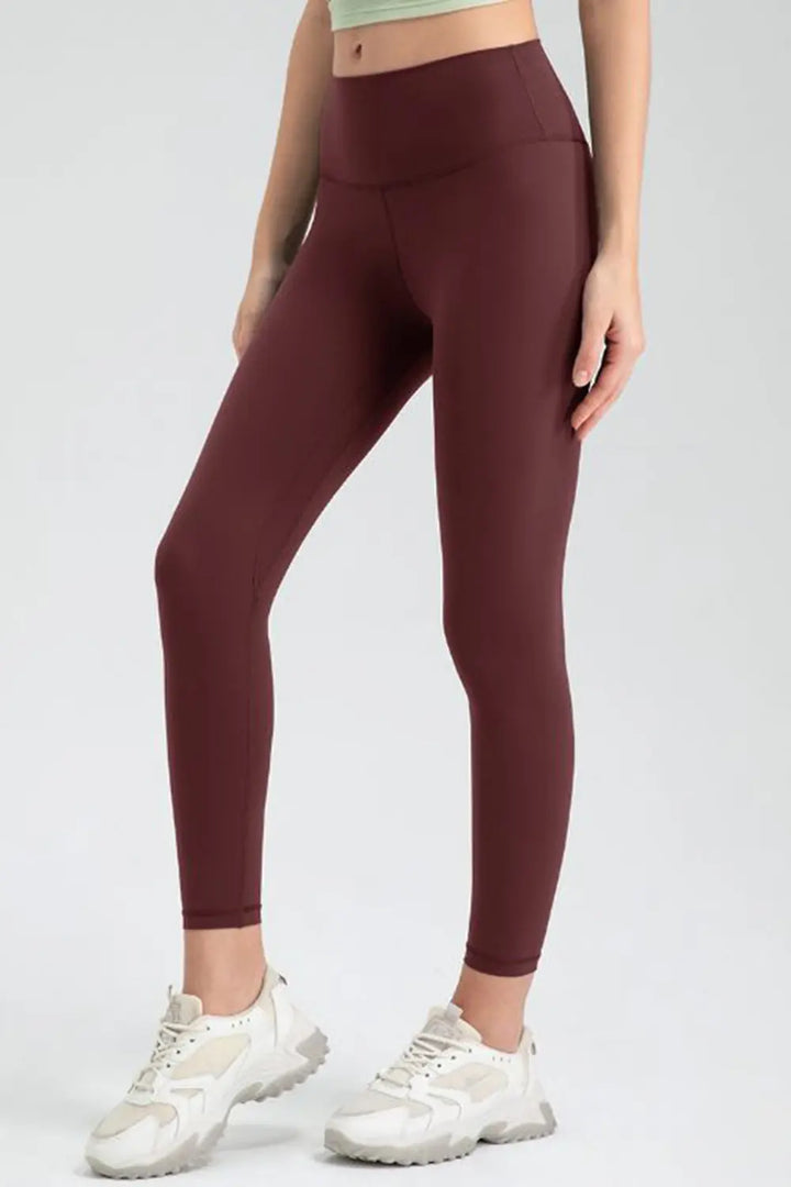 Wide waistband high-rise workout leggings