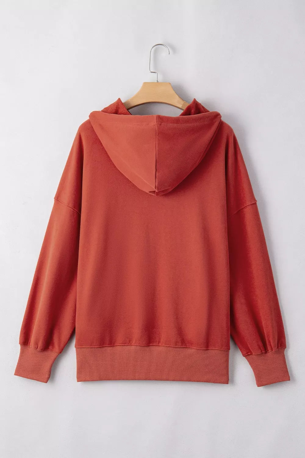 Oversized drawstring hoodie with dropped shoulders and pockets