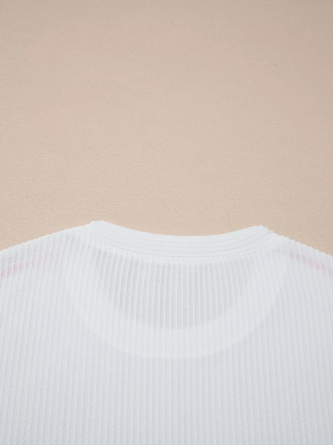 USA graphic ribbed short-sleeve top with contrast stitching