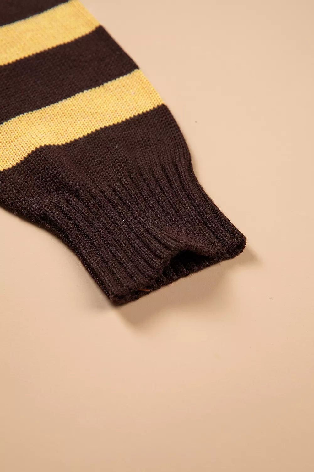 Striped drop shoulder pullover sweater with chest pocket