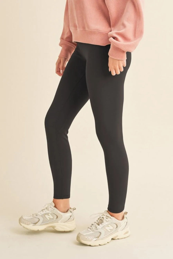 Fleece-lined high-waisted leggings