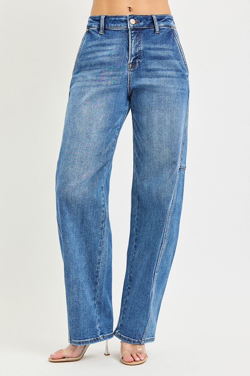 MEDIUM Slouchy baggy high-rise straight-leg jeans