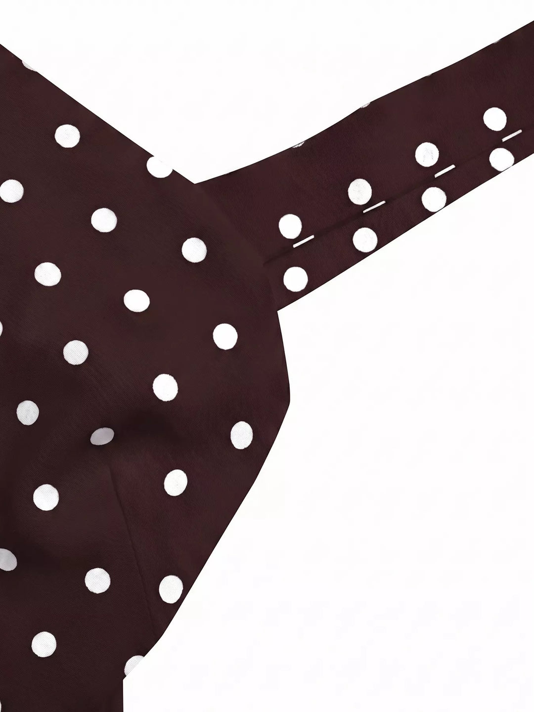 Polka dot square neck peplum cami with tie back