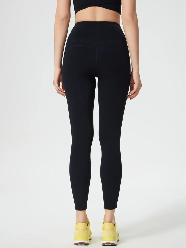 Wide waistband high-rise active leggings