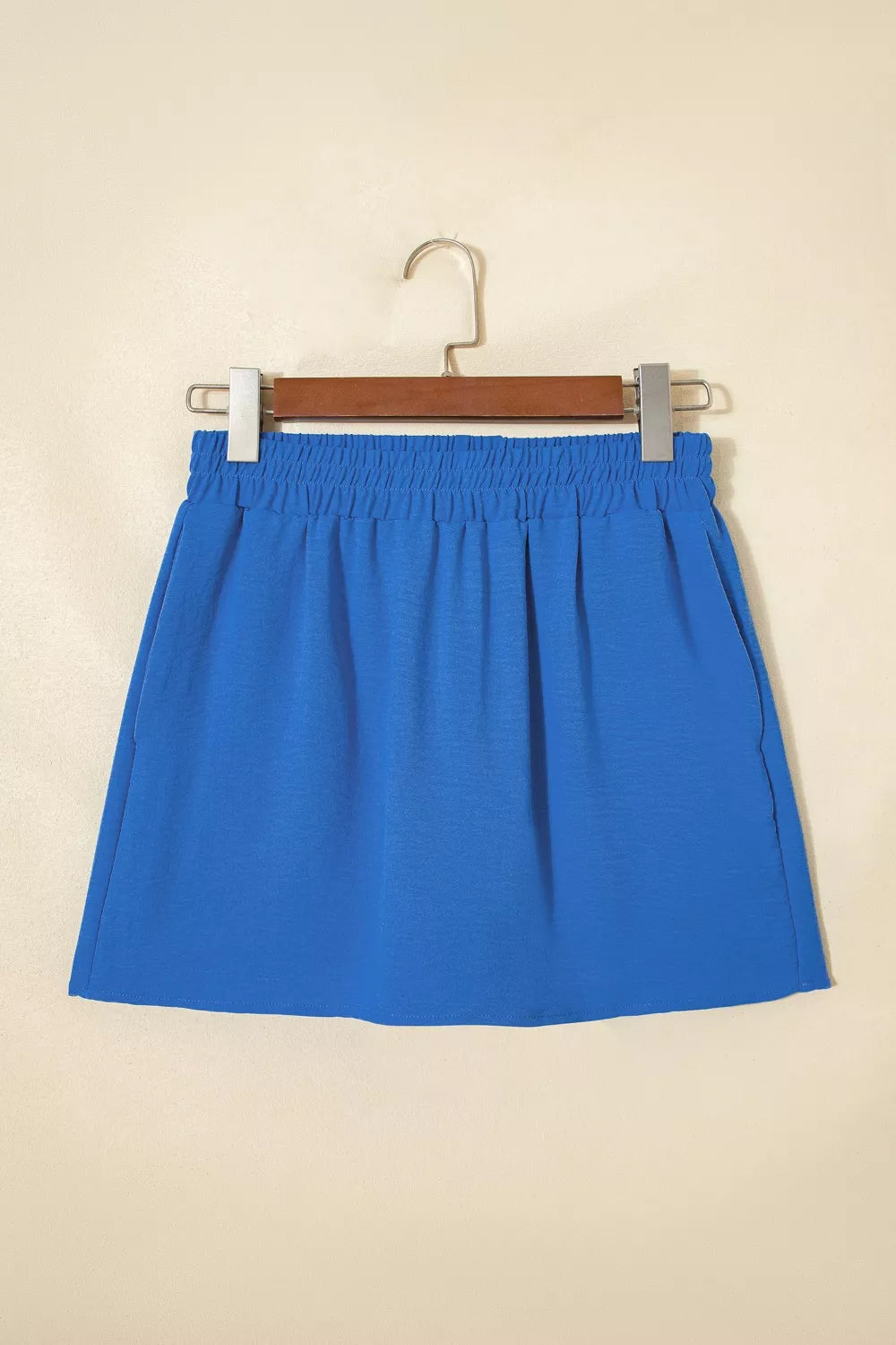 High-waist smocked flowy shorts with drawstring