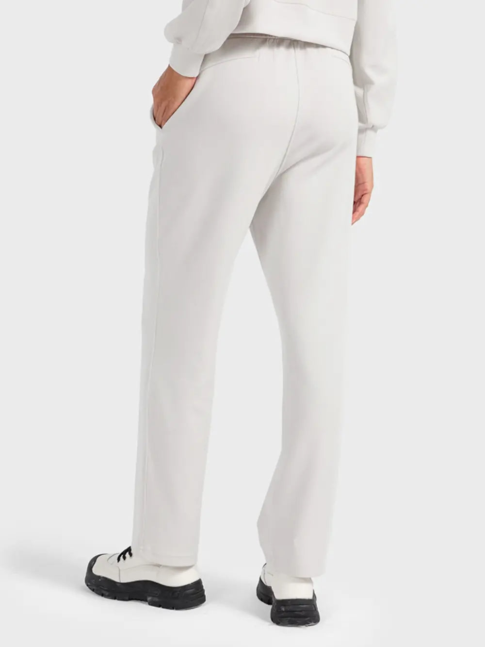 Drawstring straight leg sweatpants with pockets