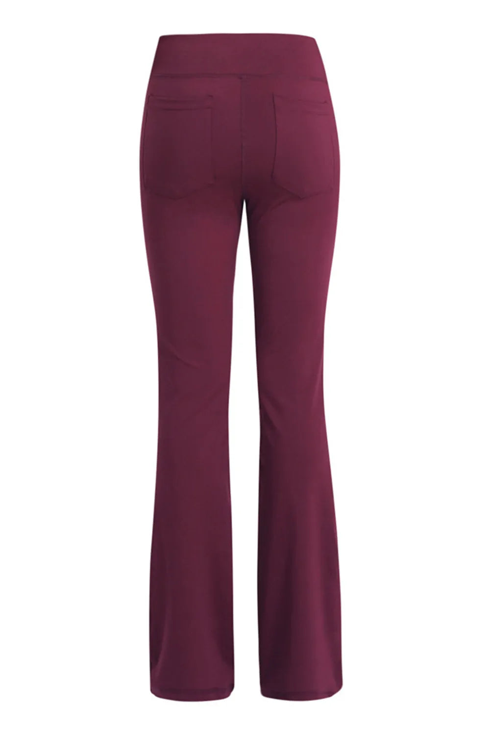 High-waisted flare yoga pants with side phone pockets