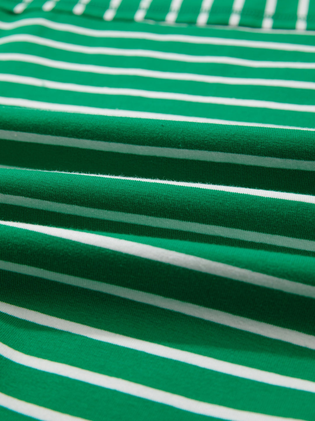 Striped crew neck t-shirt with cuffed short sleeves