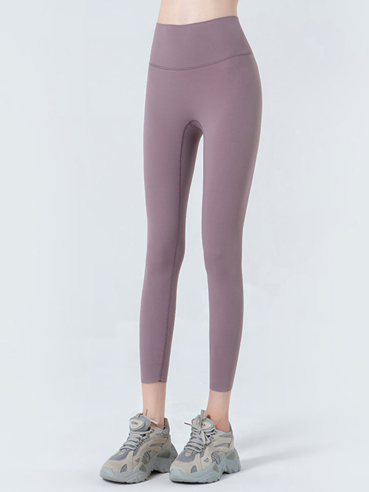 Lilac Wide waistband high-rise cropped workout leggings