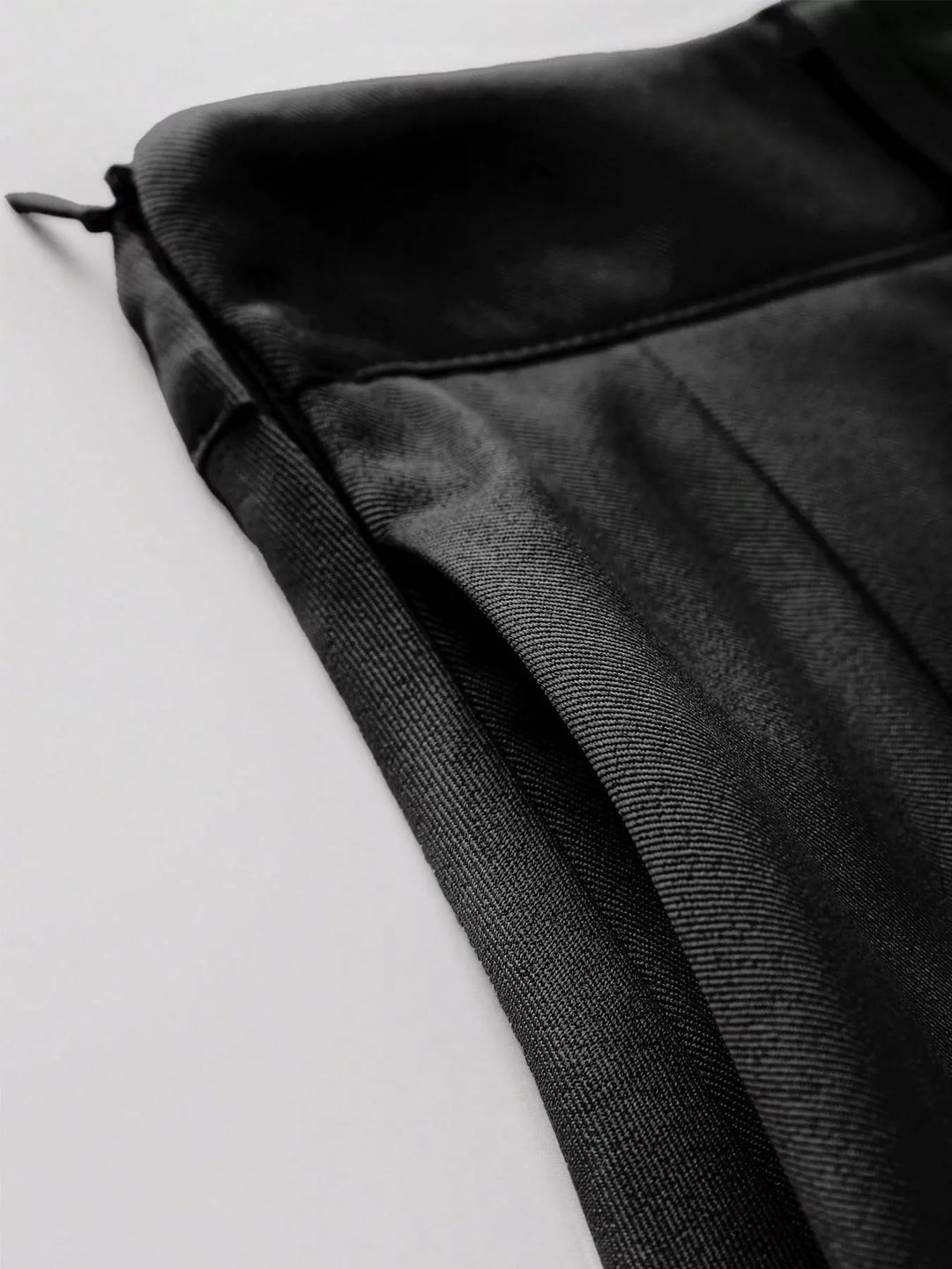 Pleated high-waist mini skirt with wide flare