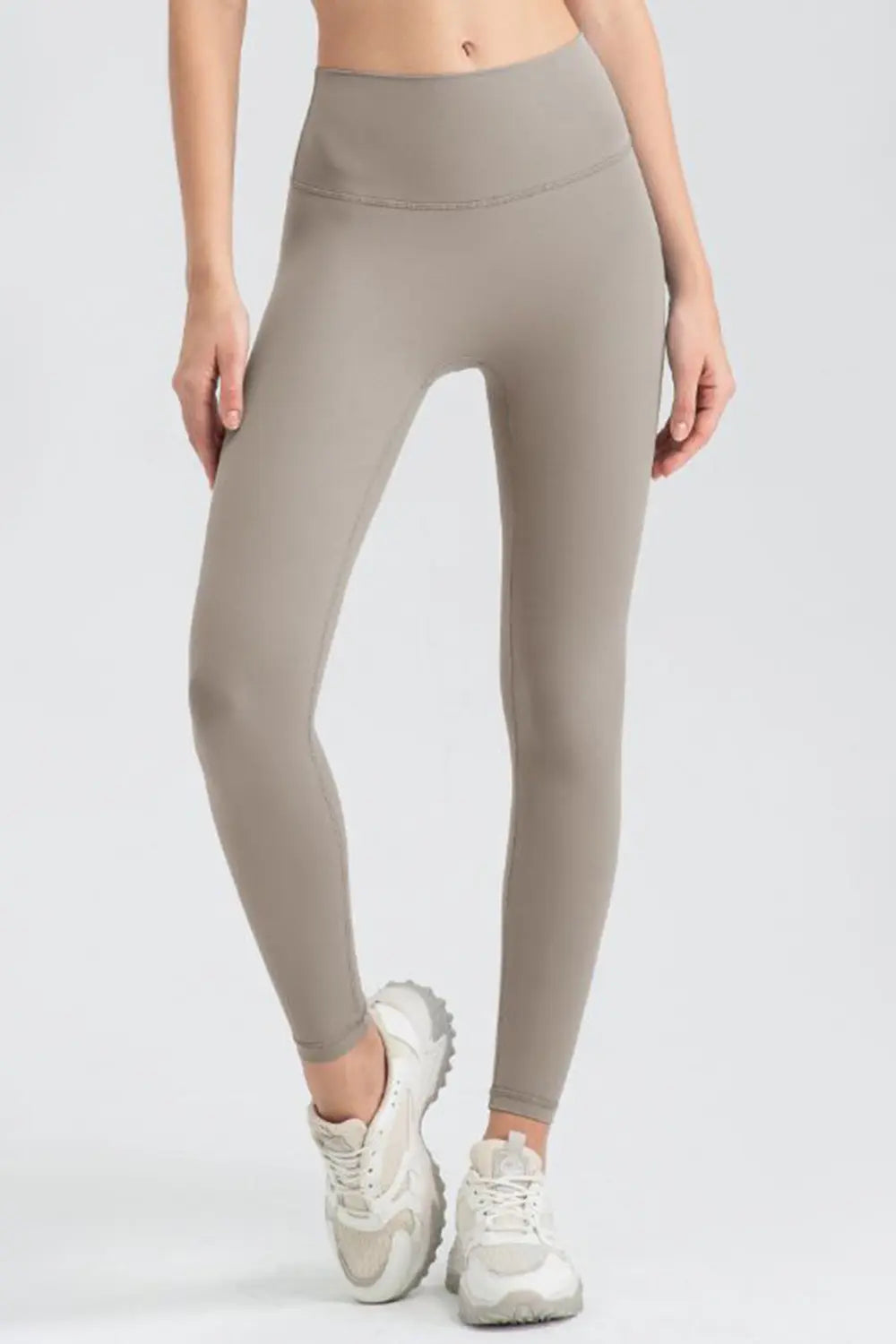 Wide waistband high-rise stretch sport leggings