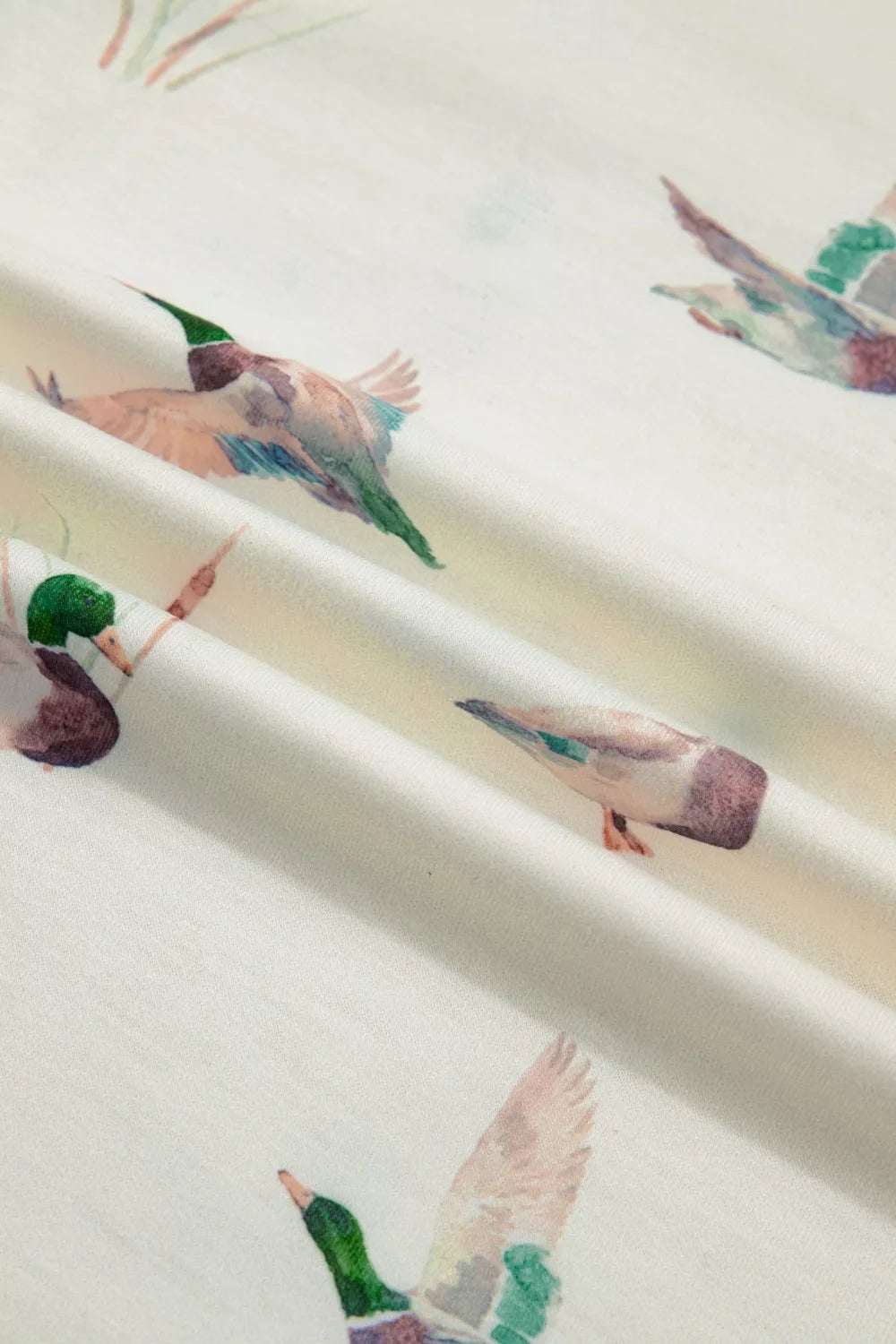 Mallard duck print fitted crew neck tank top