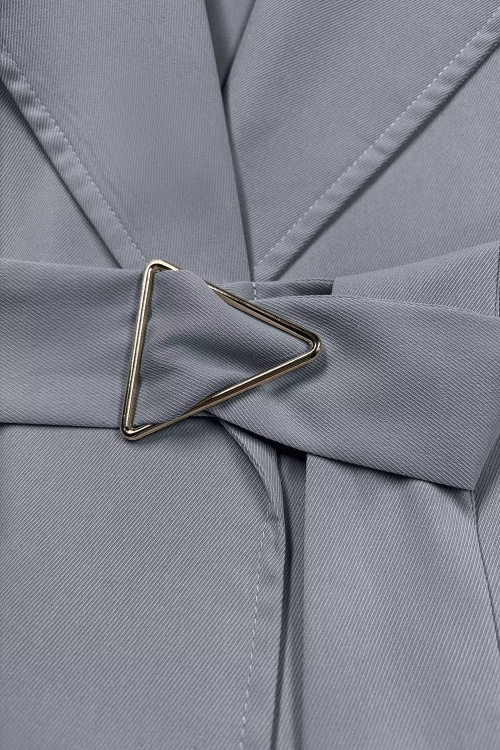 Wide lapel belted trench coat with epaulette tabs