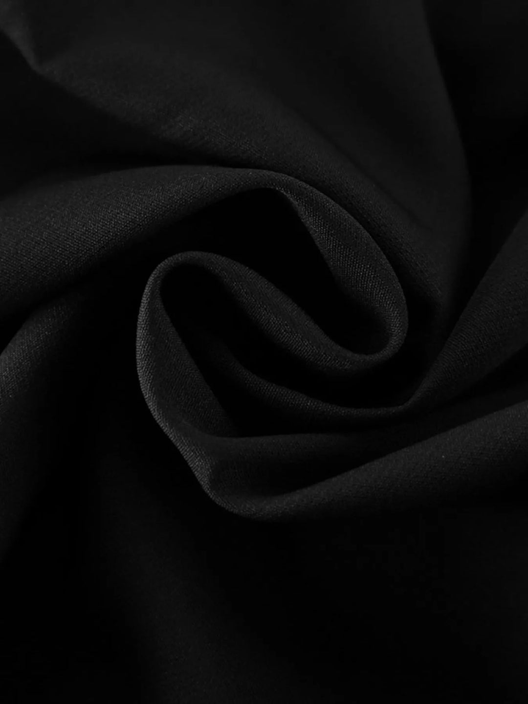Collarless button-front jacket with cinched pleated waist