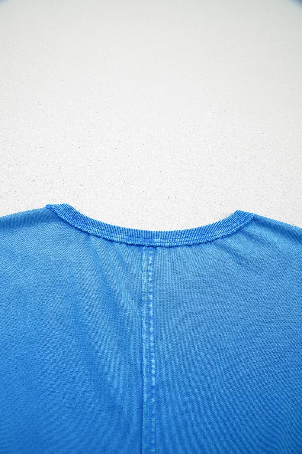 Mineral wash star patchwork oversized tee