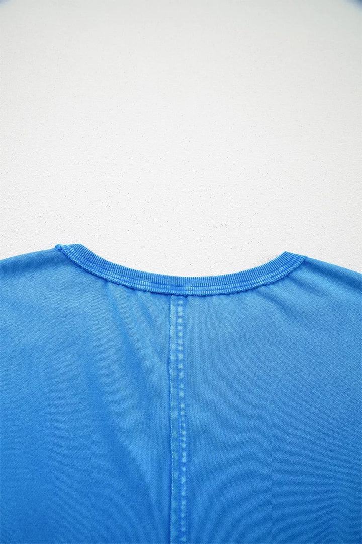 Mineral wash star patchwork oversized tee