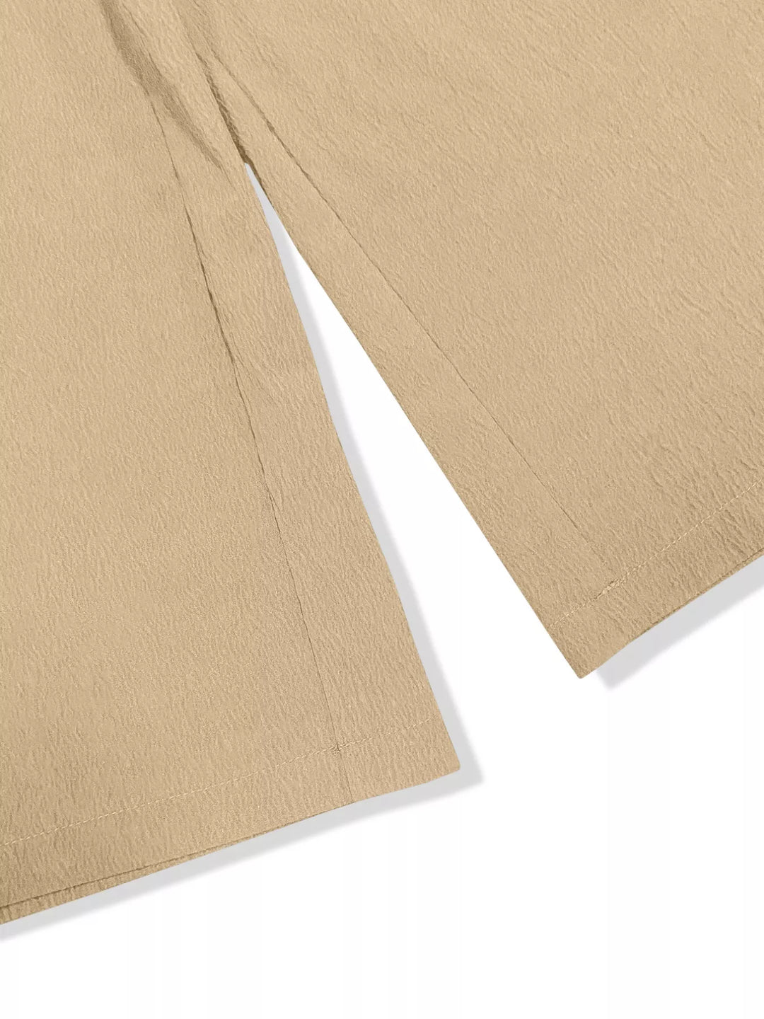 Plus size smocked-waist wide leg cropped pants