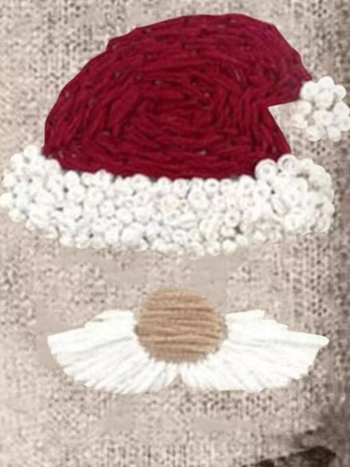 Santa graphic dropped shoulder crew neck sweater