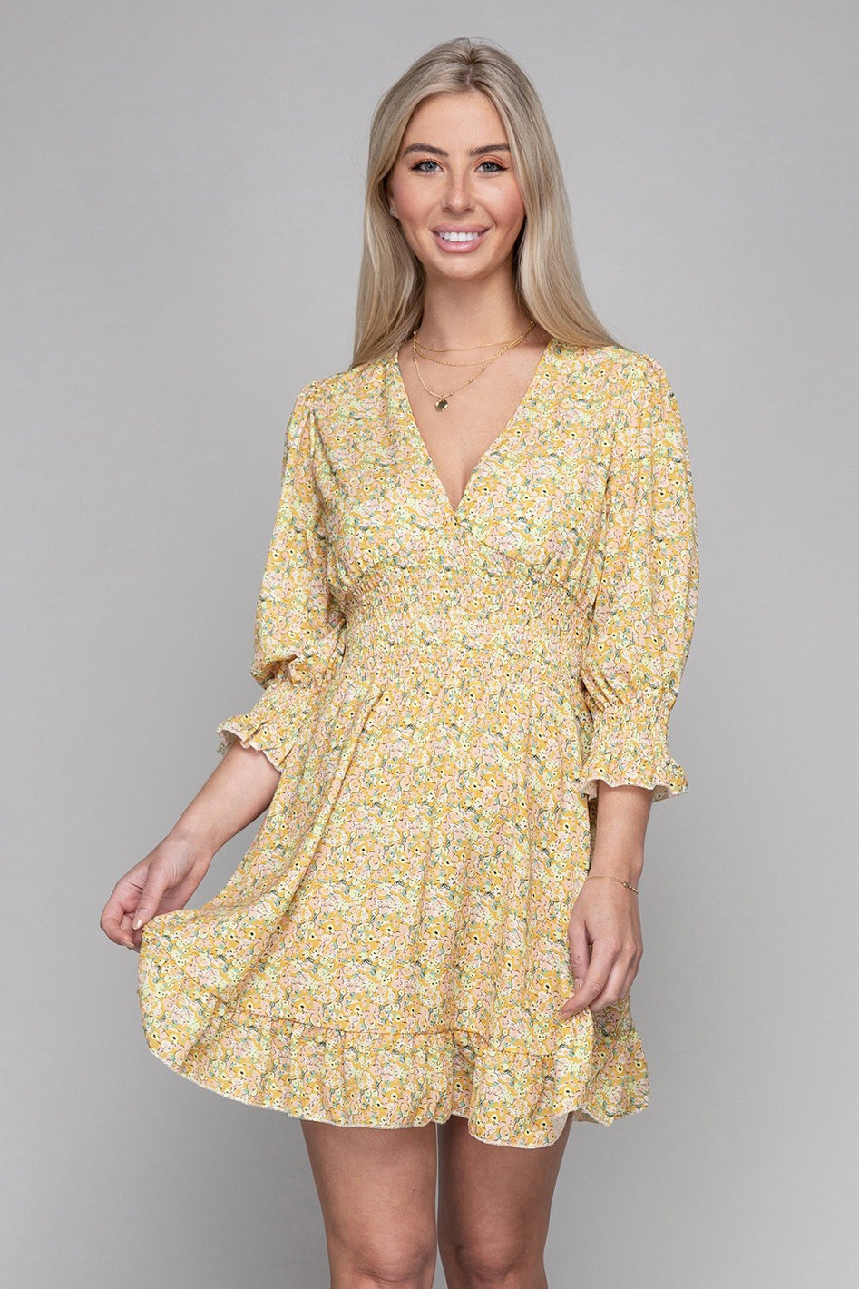 Smocked floral dress - Azoroh
