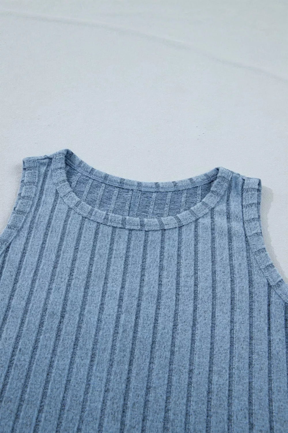 Slim ribbed mineral wash tank top