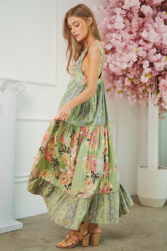 Full Skirt Midi Long Dress - Azoroh