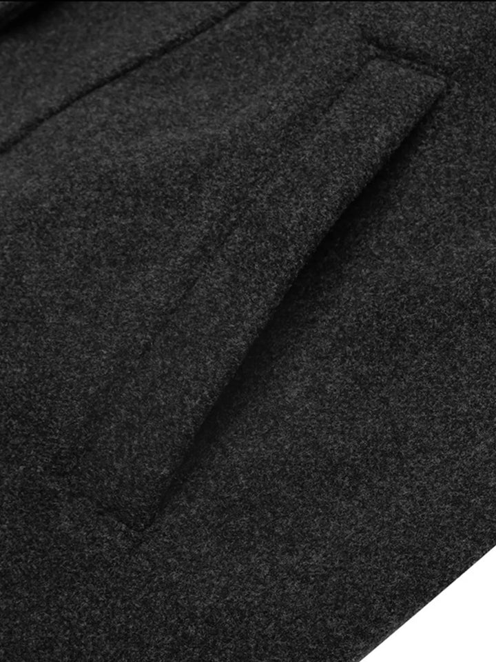 Longline sleeveless button-front vest coat