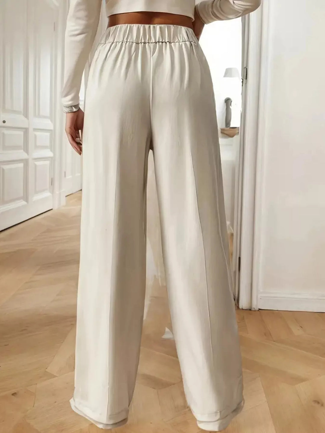 Full Size High-Waisted Wide-Leg Pants Plus Size