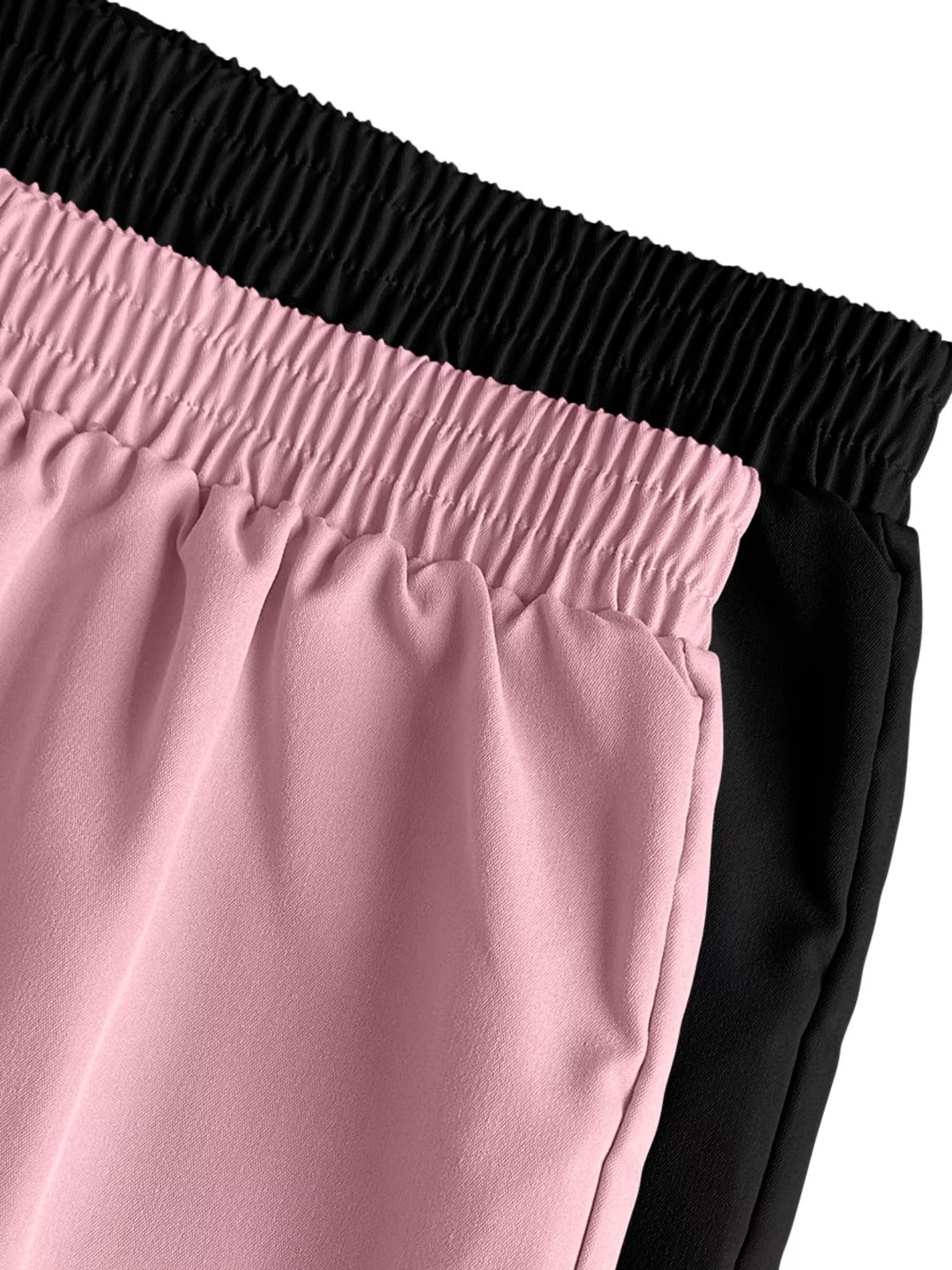 Elastic waist cargo jogger pants with flap pockets, 2-piece set