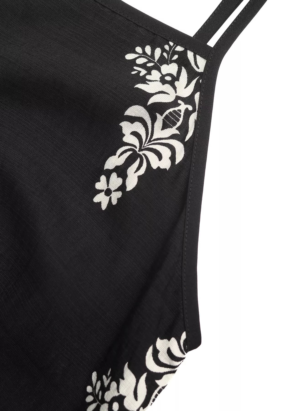 Color-block floral print cami maxi dress