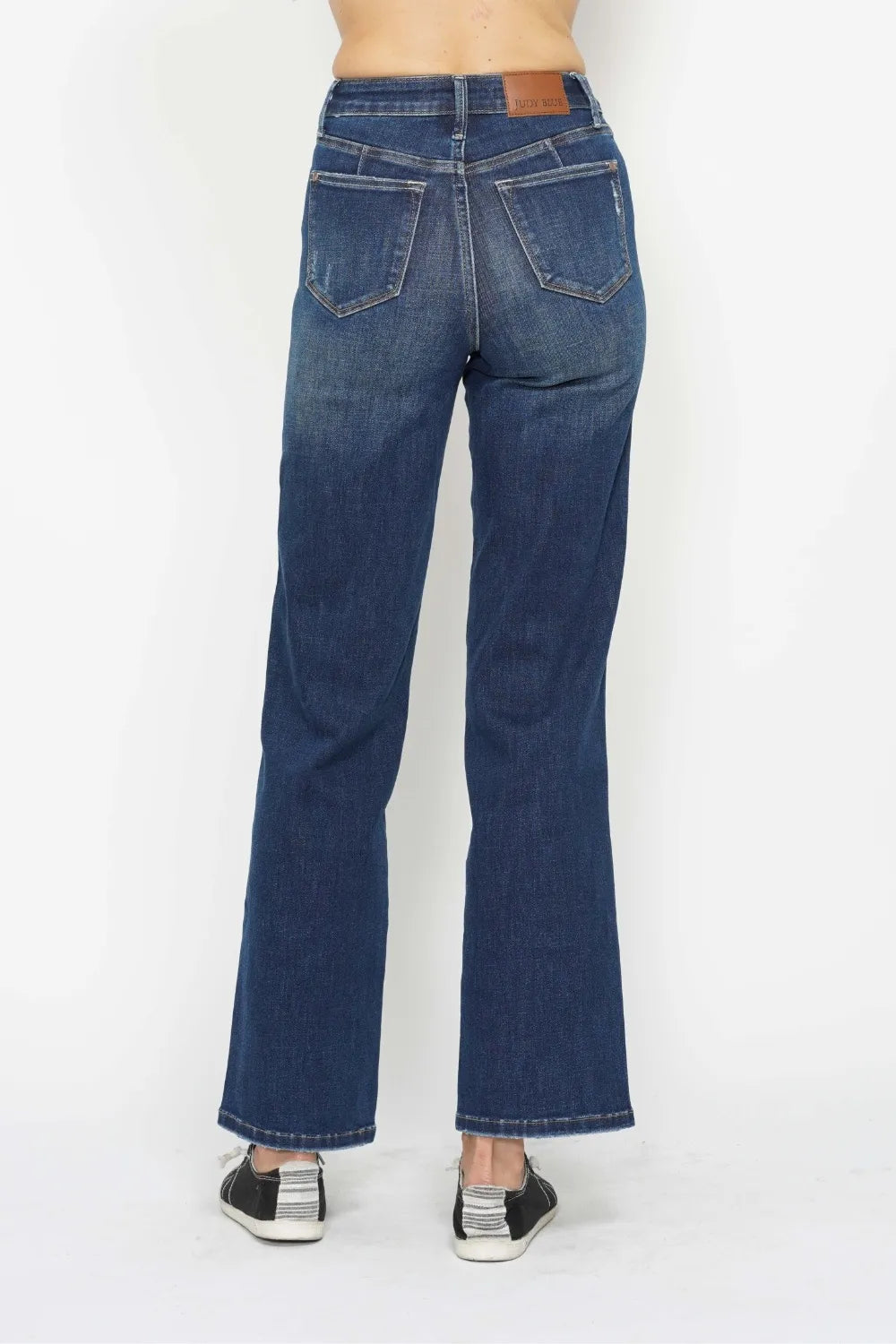High-rise tummy control straight-leg jeans
