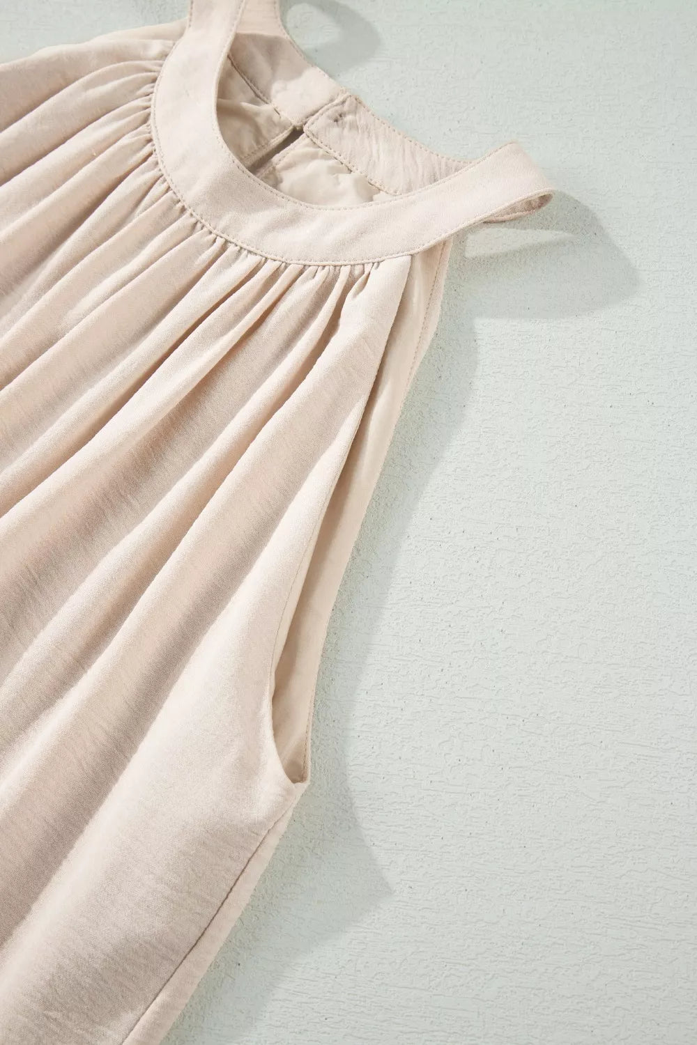 Tiered halter maxi dress with floral lace hem