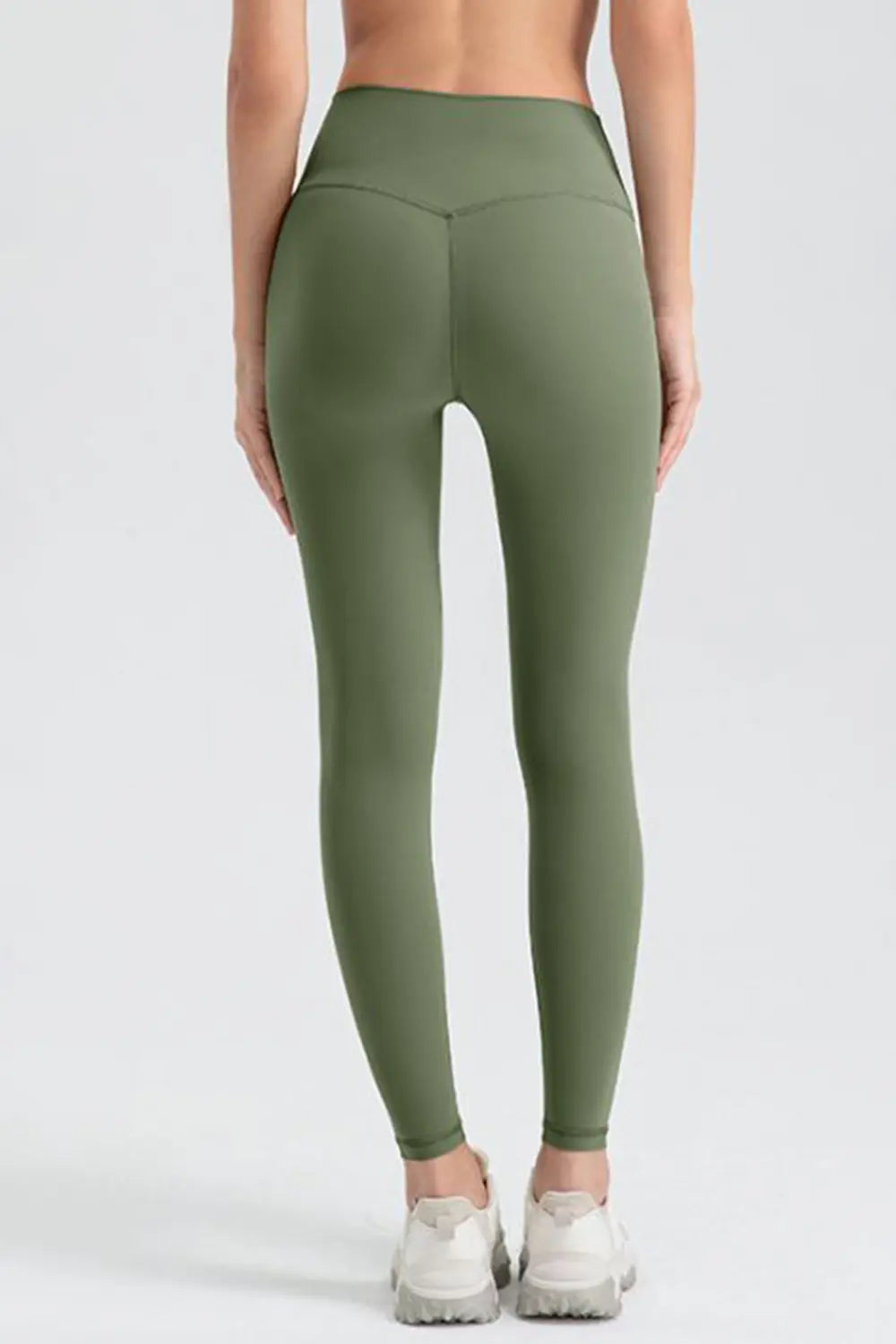 Wide waistband high-rise stretch sport leggings