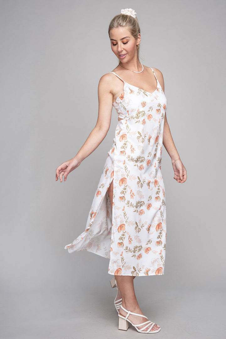 Frenchy Tied Backless Floral Cami Dress - Azoroh